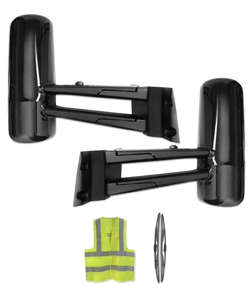 Door Mirrors Black Set Kenworth 2013-2021 T680 T880