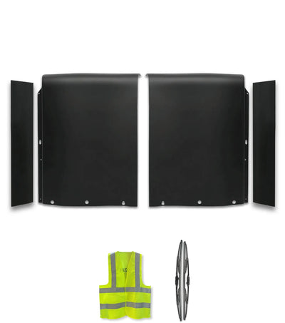 Top Wind Fairing Cab Extenders with Trim Moldings Set International LT625