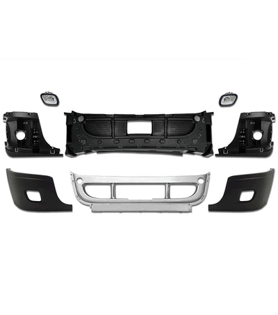 Bumper Set with Fog Light Holes 6 Pcs Includes 2 Pcs Fog Light 2008-2017 Freightliner Cascadia 125 113