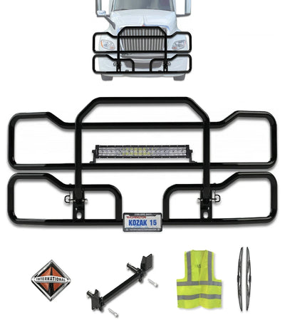 Front Grille Guard Black International LT625