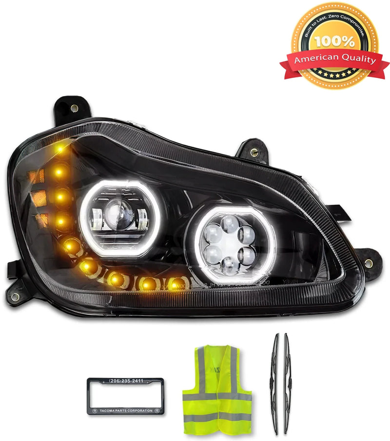 Headlight Full LED Black Passenger 2013-2021 Kenworth T680