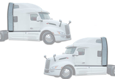 Cabin Sleeper Fairing Extenders Upper Plastic & Lower Aluminum Full Set 2022+ Peterbilt 579