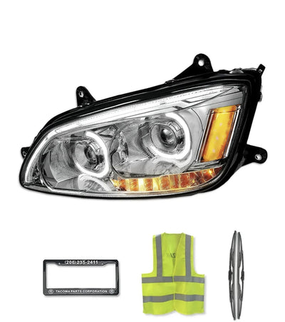 Headlight Led Chrome With Turn Signal Driver 2008-2018 Kenworth T660
