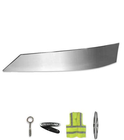 Top Bumper Fin Stainless Steel Driver 14" / 16" Bumper 2008-2017 Freightliner Cascadia 125 113