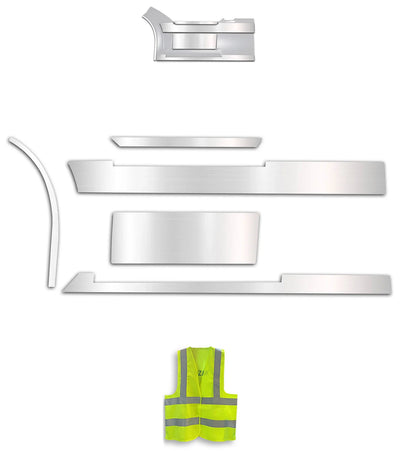 Front Panel Stripes Chrome Trim Set for Driver Side (5L, 6L, 7L, 8L, 9L) 2004-2017 Volvo VNL