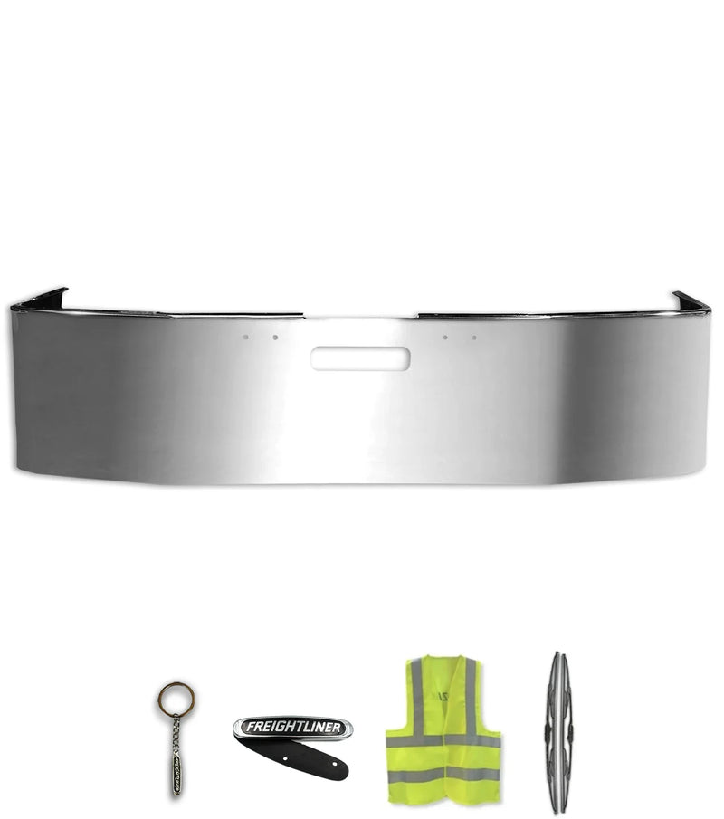20" Front Aero Bumper Chrome w/o Fog Lights Freightliner FLD 120 & 112