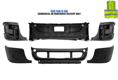 Bumper Set without Fog Light Holes 6 Pcs 2008-2017 Freightliner Cascadia 125 113