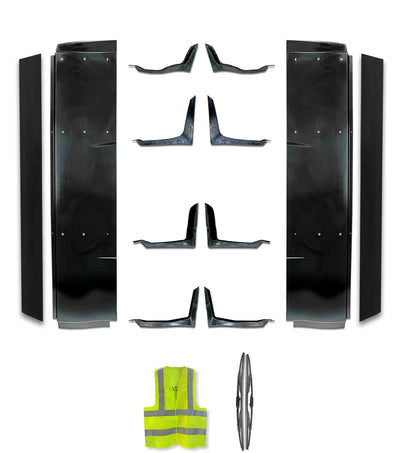 Lower Wind Fairings Cab Panel w/Extenders & w/Brackets Set International LT625