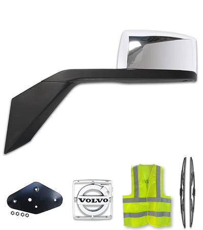 Espejo retrovisor cromado de capó para conductor Volvo VNL 2004-2017