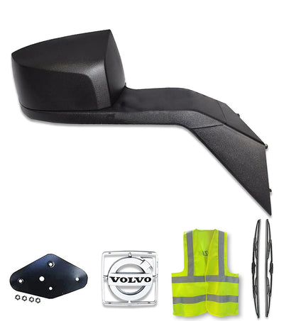 Espejo de cofre derecho (lado pasajero) para Volvo VNL 2004-2017, color negro