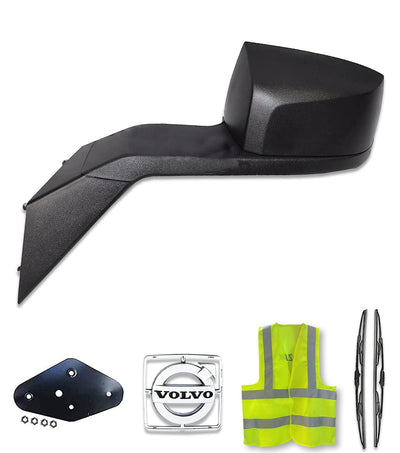 Espejo de cofre izquierdo negro para Volvo VNL 2004-2017