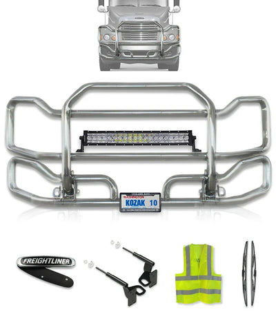 Front Grille Guard Large Chrome Freightliner Century