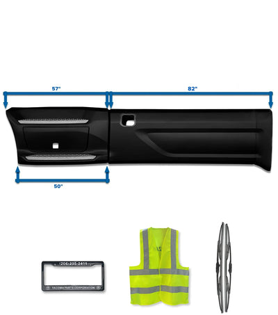 Middle and Front Step Fairing w/ 2 Metal Steps Set Driver 2013-2021 Peterbilt 579