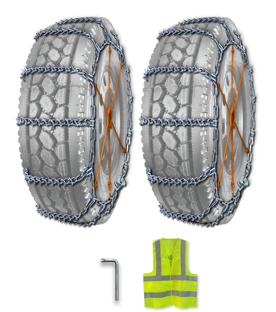 Studded Tire Chains 7mm Link R22.5, 295/75R22.5 2 Pcs