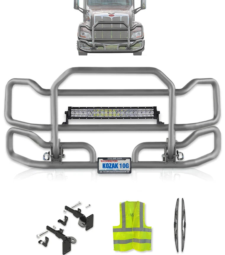 Front Grey Grille Guard Large 2013-2020 Peterbilt 579
