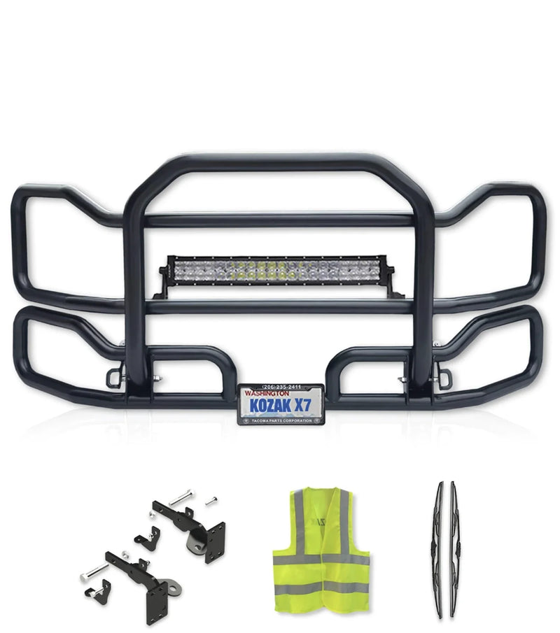 Front Grille Guard Large Black 2022+ Kenworth T680 No Fog