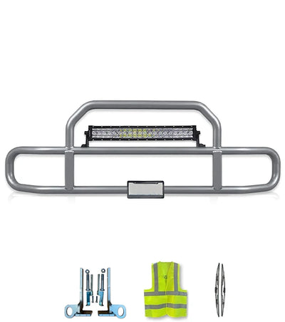 Gray Front Grille Deer Moose Bumper Guard 2006-2015 Peterbilt 386