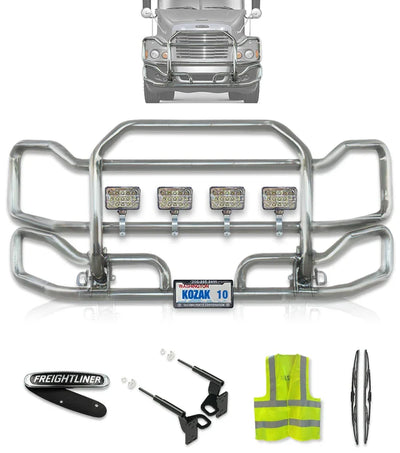Front Grille Guard Large Chrome Freightliner Century