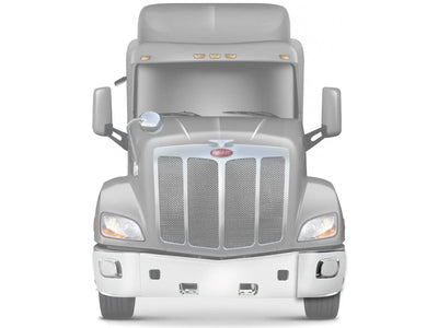 Chrome Plastic Bumper Corner Left Side No Fog Light Hole for Peterbilt 579 -