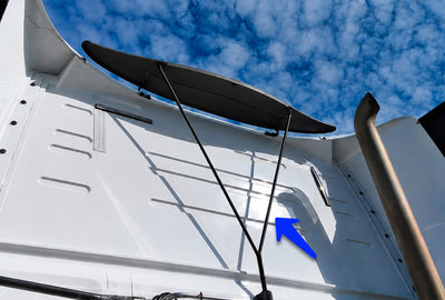 Deflector de viento para techo, carenado, extensión de cabina, barra de soporte, lado del pasajero, Volvo VNL 2018-2024