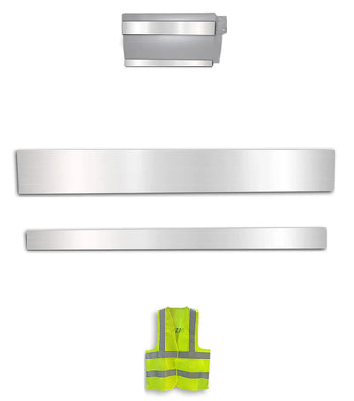 Central Panel Stripes Chrome Trim Set for Driver Side (10L, 11L) 2004-2017 Volvo VNL