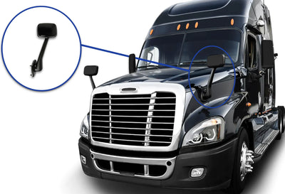 Hood Mirror Black Driver 2008-2017 Freightliner Cascadia 125 113