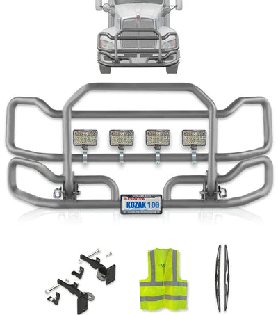 Front Grey Grille Guard Large Kenworth T660