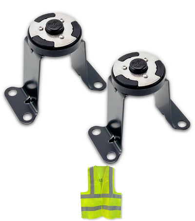 Latches & Brackets fit 22.5" Wheel Covers for Semi Truck (drive axle), Twist & Lock 2 Pcs