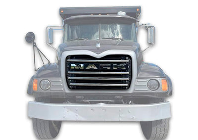 Chrome Metal Grille with Mack emblem Mack CV713 Granite T/A
