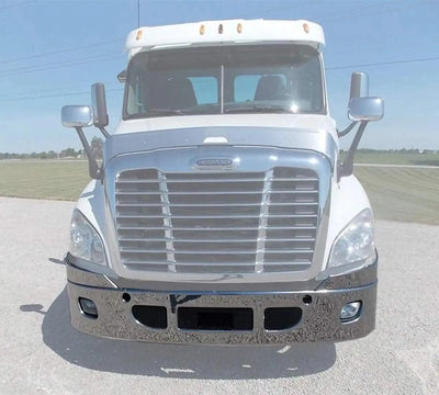 Stainless Steel Bumper with Fog Light Holes 14" for Freightliner Cascadia 2008-2017 - Tacoma Parts Corporation