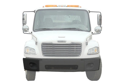 KOZAK Black Plastic Corner Bumper Passenger (Right) Sides compatible with Freightliner M2 Business Class 106 112 PLUS Logo, 2x 22" Windshield wipers and Kozak Reflective Vest