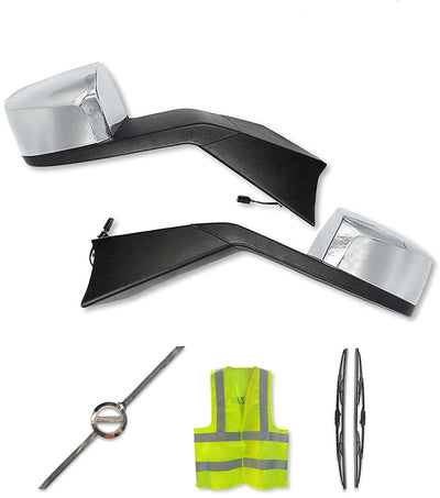 Hood Heated Mirrors Chrome Set 2018+ Volvo VNL VNR