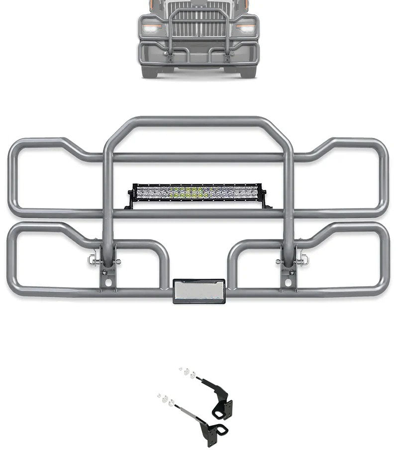 Gray Front Grille Deer Moose Bumper Guard 2023+ Western Star 57X Set-Back