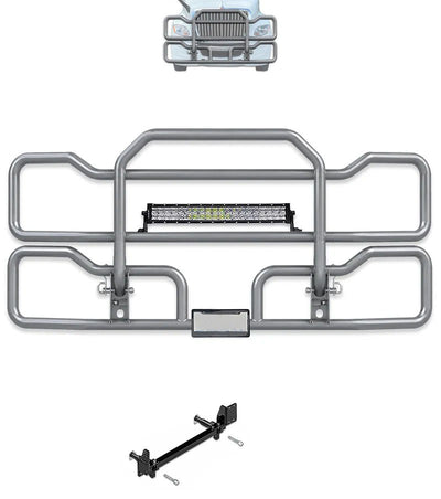 Gray Front Grille Deer Moose Bumper Guard 2018+ International LT625