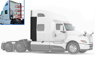 Lower Wind Fairing Cab Panel Plastic w/Extension & Brackets Passenger International LT625