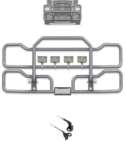 Gray Front Grille Deer Moose Bumper Guard 2023+ Western Star 57X Set-Back