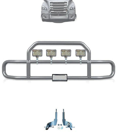 Gray Front Grille Deer Moose Bumper Guard 2018+ Freightliner Cascadia 126 116