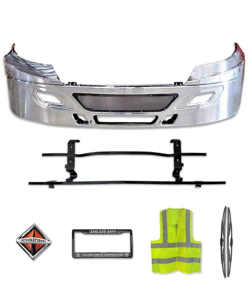 Bumper Fold Over Chrome Steel 2006-2015 International Prostar