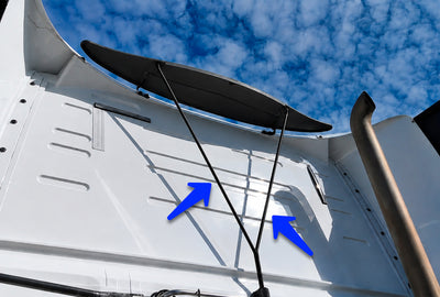 Juego de varillas de soporte extensoras de cabina con carenado deflector de viento de techo para Volvo VNL 2018-2024