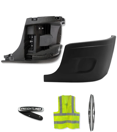 Bumper Corner Outer and Inner No Fog Holes Driver 2008-2017 Freightliner Cascadia 125 113