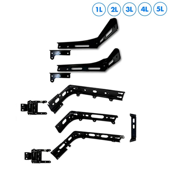 Upper & Lower Cab Fairing Support Brackets with Hinges Full Set Driver 2025 2026 Volvo VNL New