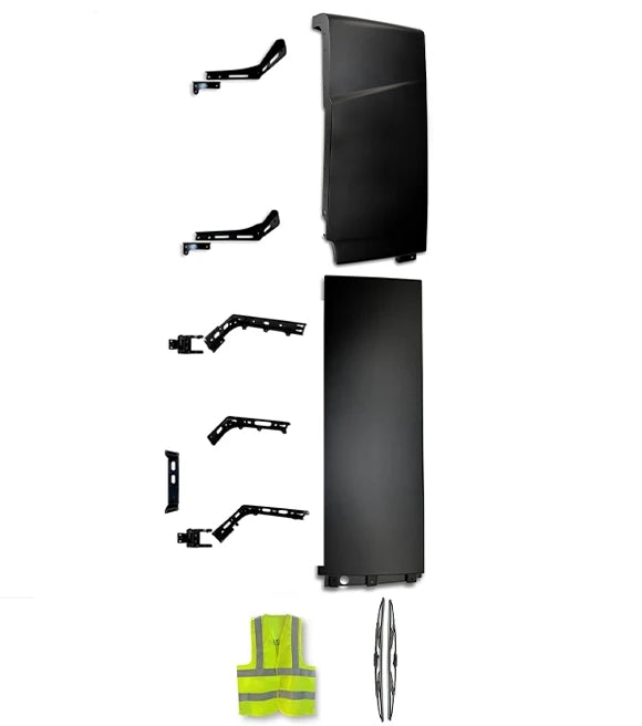 Cabin Fairing Upper and Lower Air Deflectors with Brackets Driver 2025 2026 Volvo VNL 300 New