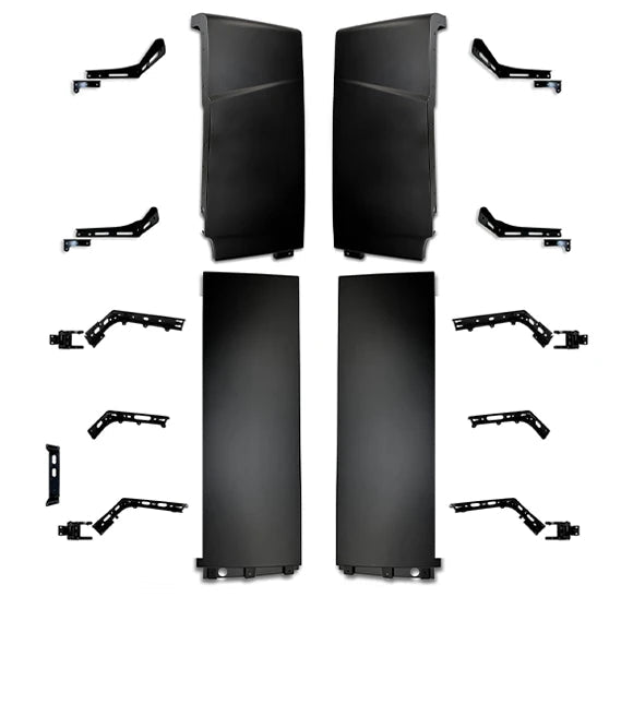Cabin Fairing Upper and Lower Air Deflectors with Brackets Full Set 2025 2026 Volvo VNL New