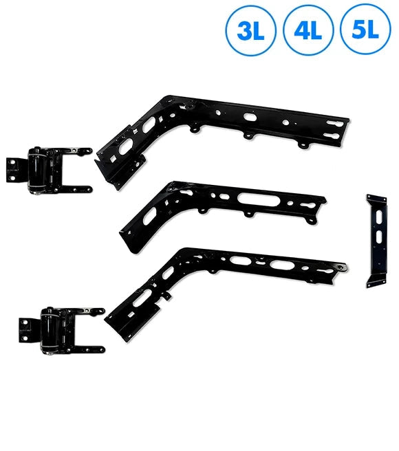 Lower Wind Cab Fairing Support Brackets Set 3L 4L 5L & Hinges Driver 2025 2026 Volvo VNL New