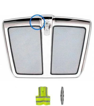 Grille Frame with Bug Screen Chrome MINOR COSMETIC DAMAGE Compatible with Kenworth T680 2013-2021