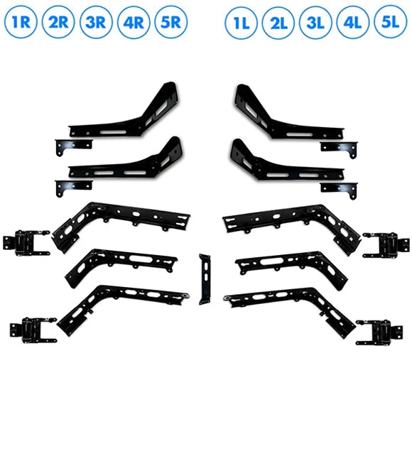 Upper & Lower Cab Fairing Support Brackets with Hinges Full Set 2025 2026 Volvo VNL New