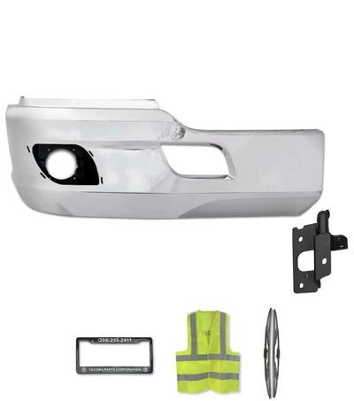 Bumper Corner With Fog Hole Plastic Chrome Passenger Kenworth T680