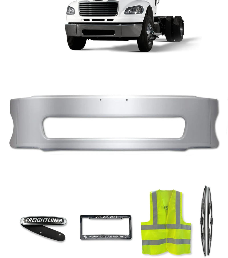 Center Bumper Chrome Steel 2003-2021 Freightliner M2 Business Class 106 112