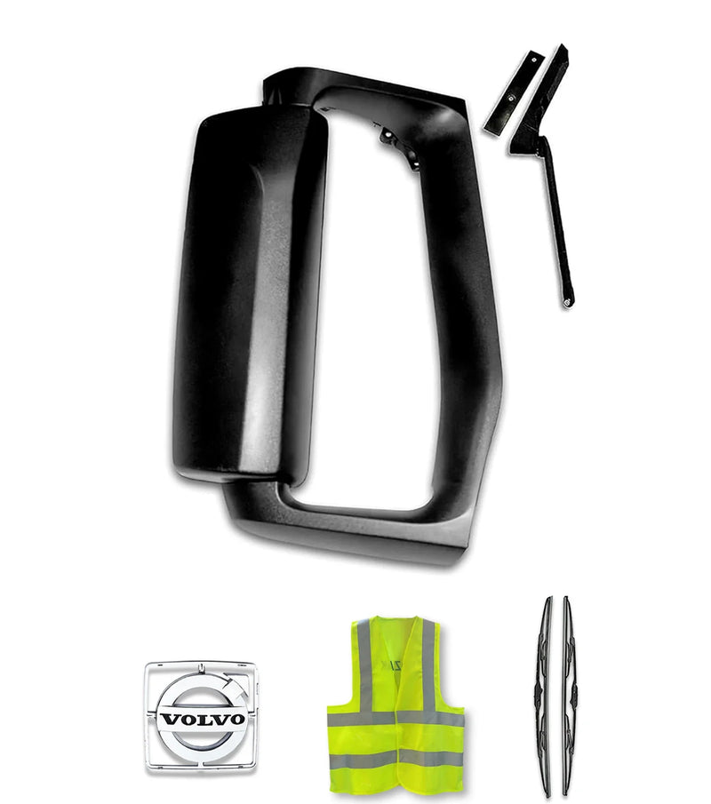 Side View Door Mirror Power Heated Black Passenger Volvo 2004+ VNL VNM VNX
