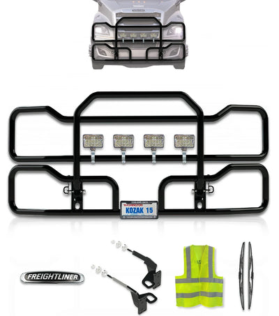 Front Grille Guard Black 2018+ Freightliner Cascadia 126 116
